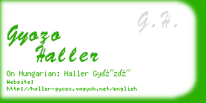 gyozo haller business card